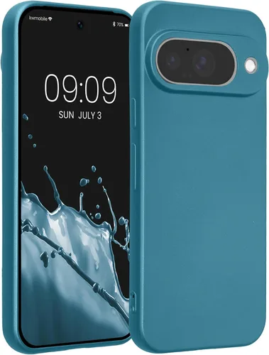 Vista 221 de kwmobile Funda compatible con Google Pixel 9 - Funda protectora delgada de TPU para teléfono - Acabado mate suave - Piedra antigua