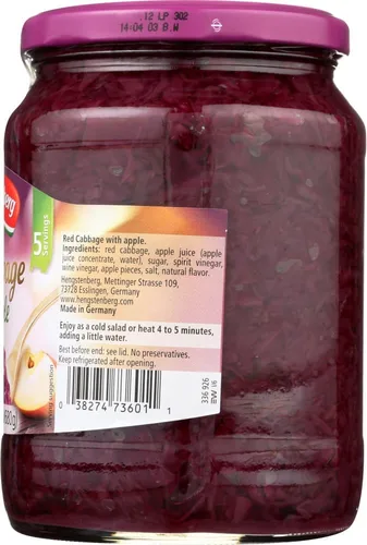 Vista 3 de Hengstenberg Col roja con manzanas 24 oz (paquete de 3) 3