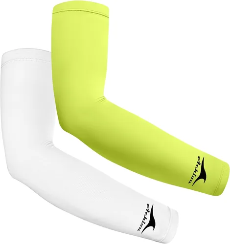 Vista 26 de Achiou Mangas de Brazo de Seda de Hielo Refrigerante, Mangas de Protección Solar UV de Verano, de Compresión UPF 50+ para Mujeres, Voleibol