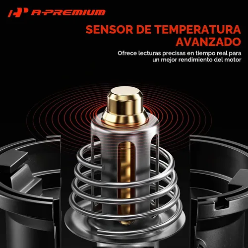 Vista 4 de A-Premium Conjunto de Carcasa de Termostato de Refrigerante de Motor con Sello Compatible con Jeep Grand Cherokee 2011-2020, Wrangler 2012-2017