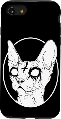 Vista 18 de Black Metal Sphynx Cat Pastel Goth and Death Metal Case for iPhone 17