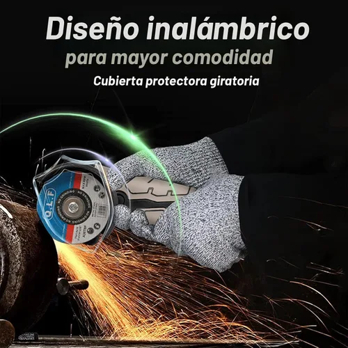 Vista 7 de ZFULVO Kit de amoladora angular de cepillo inalámbrico, mini herramienta de molienda angular eléctrica de 19500 rpm con 2 baterías de 16.8 V 2000
