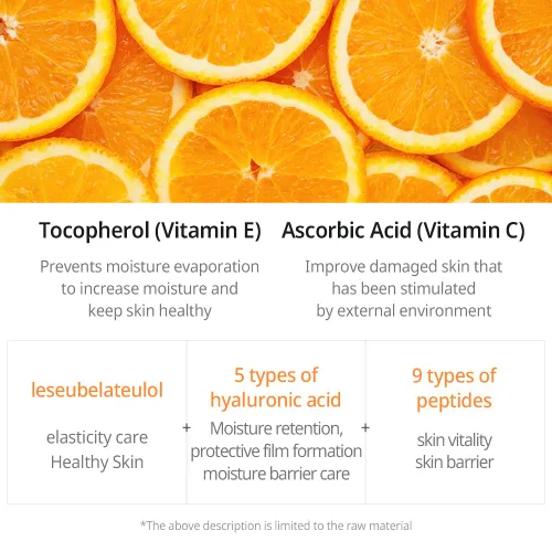Vista 5 de JMsolution Glory Aqua Tocoferol Vitamina C Máscara (10 hojas) Máscara coreana iluminadora y antioxidante con vitamina E y ácido hialurónico