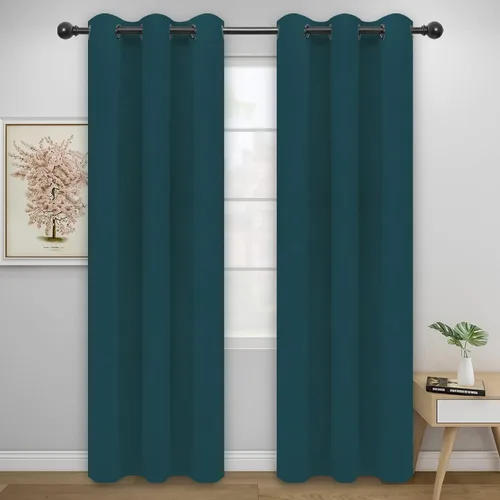 Vista 157 de Easy-Going - Cortinas opacas para dormitorio, aislamiento térmico sólido con ojales, cortinas de ventana para reducción de ruido, cortinas