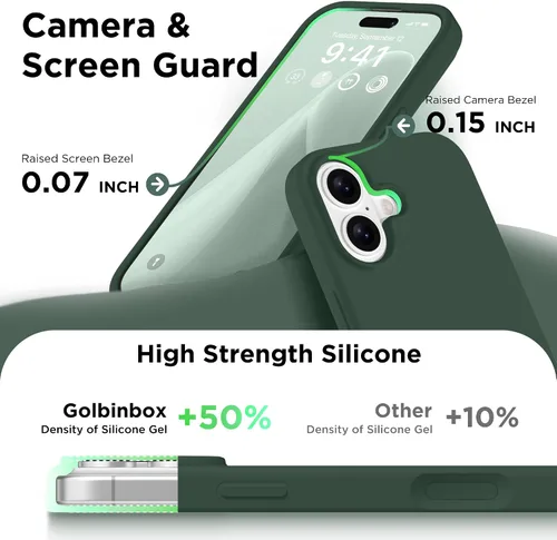 Vista 7 de GolbinBox Funda magnética para iPhone 17, compatible con MagSafe, cubierta de silicona integrada para control de cámara, funda de silicona líquida a