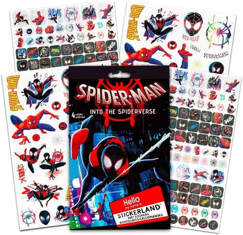 Vista 2 de Marvel Spiderman - Juego de libro para colorear con calcomanías de Spiderman y colgador de puerta de Rex-Man