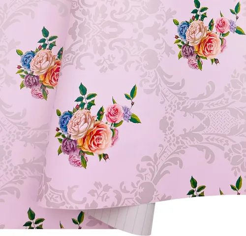 Vista 9 de Yifel Y - Revestimiento de estantes y cajones vintage con diseño floral, impermeable, para refrescar la pared, caja de almacenamiento de fotos, 17.7