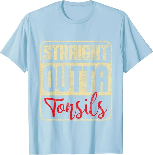 Vista 32 de Straight Outta Amígdalas - Camiseta de recuperación de cirugía de eliminación de amígdalas Asphalt Grey