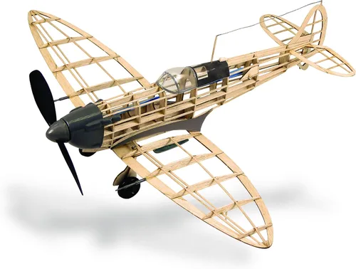 Vista 3 de Guillow's Supermarine Spitfire Model Kit - 16 1/2 in Balsa Wood Plane