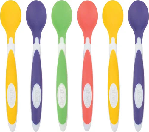 Vista 15 de Dr. Brown's Cucharas suaves para niños pequeños con mango largo para destete guiado por bebés, sin BPA (paquete de 72)