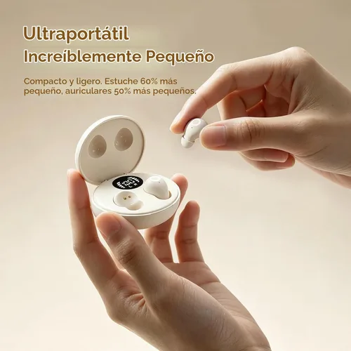 Vista 7 de Xmenha Mini auriculares invisibles inalámbricos Bluetooth de perfil bajo, micro pequeños y discretos para dormir, pequeños canales auditivos Carbón