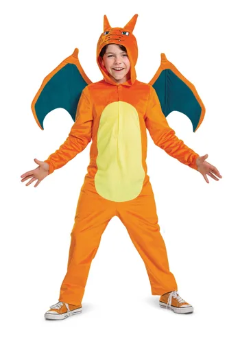Vista 5 de Disfraz Deluxe de Charizard para Niños Pokémon Multicolor
