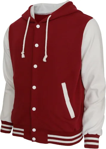 Vista 9 de BCPOLO Chaqueta de béisbol con capucha Varsity Cotton Letterman Jacket