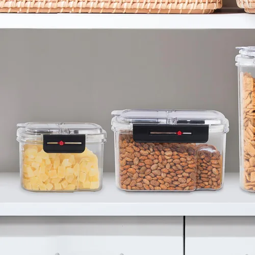 Vista 3 de Oggi Easi Grip - Contenedor de almacenamiento a prueba de humedad de 23 onzas, recipiente sellable sin BPA, tapa de vertido abatible, recordatorio
