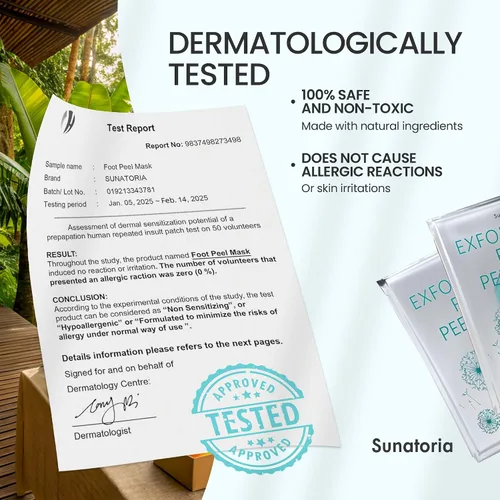 Vista 4 de SUNATORIA Máscara exfoliante para pies (paquete de 2) – Mascarilla exfoliante para pies secos agrietados y callos – Mascarilla de piel suave al Aloe