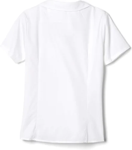 Vista 4 de French Toast - Blusa de manga corta y larga con cuello de Peter Pan, 2 unidades, color blanco