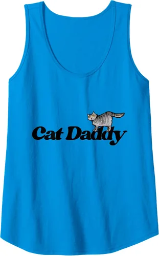 Vista 9 de Cat Daddy Funny Cat Dad Camiseta sin mangas, Blanco, S