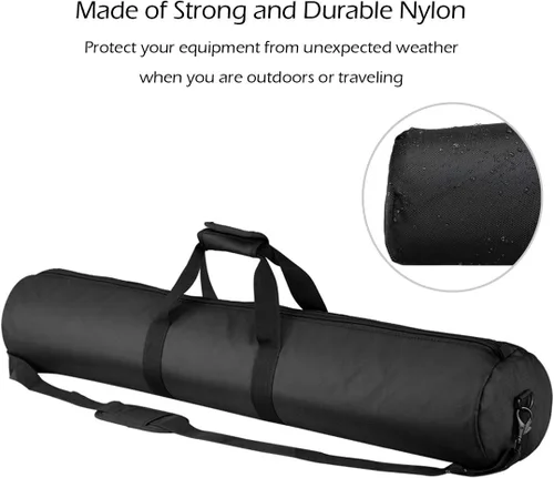 Vista 2 de Meking Bolsa de transporte acolchada de 39 pulgadas, funda de transporte resistente para trípode de fotografía con correa para soportes de luz