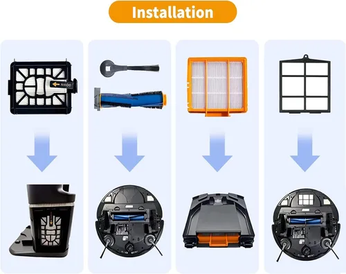 Vista 5 de Repuesto para aspiradora robot Shark AV2501AE RV2502AE AV2501S AV2511AE RV2610WA RV2610WD AV2610WA RV2820AE AI, kit de accesorios incluye cepillo