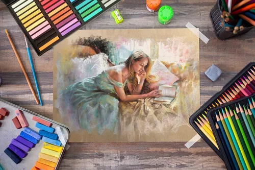 Vista 6 de Brusarth Juego de tizas pastel suaves no tóxicas para artistas profesionales, 48 colores pastel de tiza cuadrada para dibujar, mezclar, capas