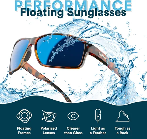 Vista 3 de Rheos Eddies - Gafas de sol polarizadas flotantes 100% protección UV Navegación y pesca Deportes acuáticos Antideslumbrante Hombres
