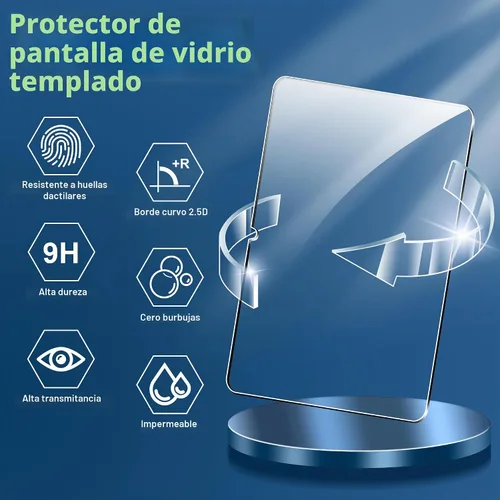 Vista 2 de Protector de pantalla para Redmi Pad 2 SE (2026) de 9.7 pulgadas, dureza 9H, arañazos, vidrio templado, compatible con fundas, arañazos