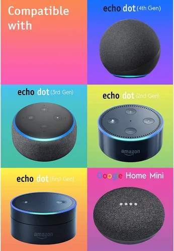 Vista 5 de Dekodots - Soporte de mesa inteligente con altavoz (perro) – Soporte decorativo para Amazon Echo Dot o Google Home Mini – Diseño portátil, sin