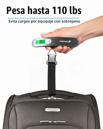 Vista 2 de Fosmon Báscula digital de equipaje, báscula de equipaje de maleta de 110