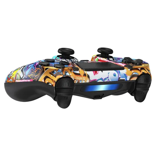 Vista 5 de TIANHOO Controlador inalámbrico compatible con PS4/Pro/Slim, con retroalimentación de vibración, detección de movimiento, panel táctil, barra