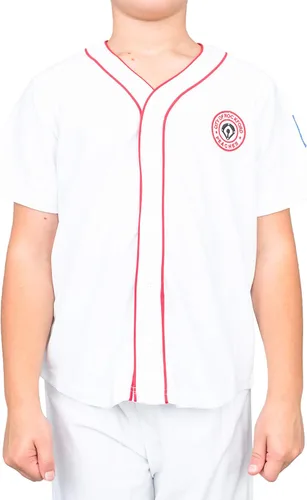 Vista 4 de Rockford Peaches - Disfraz de jugador de béisbol para niños y jóvenes