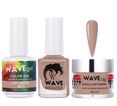 Vista 85 de WAVEGEL - Juego de gel de remojo, laca de uñas y polvo acrílico a juego - Colección Simplicity - #P109 Blizzard