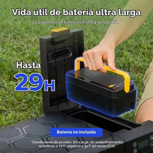 Vista 3 de BougeRV Refrigerador portátil de 12 voltios, CRX3 Refrigerador de automóvil de 23 cuartos de galón con control de aplicación, compresor eléctrico