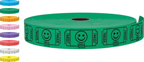 Vista 12 de Tacticai 2000 boletos para rifas Smile, rollo individual, color azul