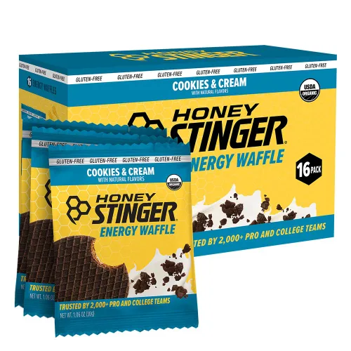 Vista 16 de Honey Stinger Gofle de arce de mantequilla de almendra orgánica, estroopwafel energético para ejercicio, resistencia y rendimiento, nutrición