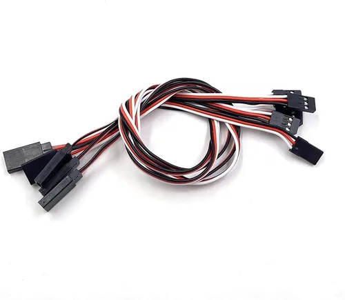 Vista 3 de Aliotech Cable de extensión servo de control remoto de 11.811 in macho a hembra, cable de cable de extensión servo para RC JR Futaba RC coche o avión
