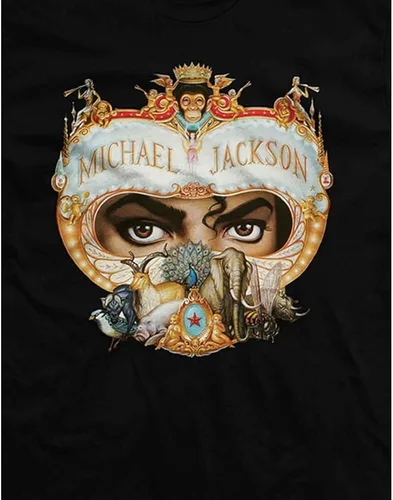 Vista 3 de Michael Jackson T Shirt Dangerous Logo Official Mens Black