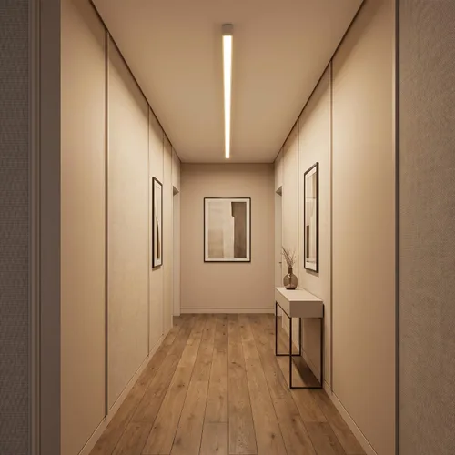 Vista 15 de Lámpara LED de techo negra, moderna y simple, instalación de superficie de techo de tira larga, adecuada para sala de estar, dormitorio, pasillo