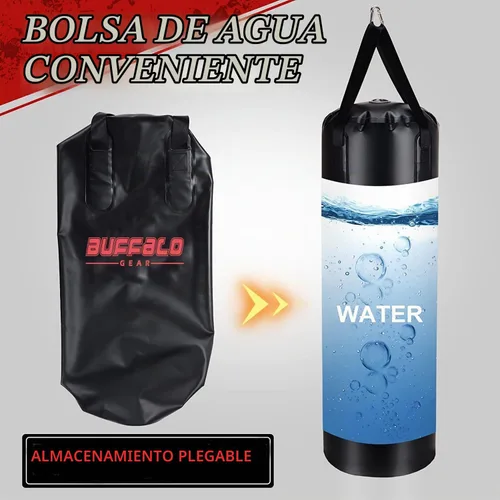 Vista 6 de Buffalo Gear Saco de boxeo de agua pesada, 225 libras, 165 libras, 86 libras, saco de boxeo ajustable para kickboxing, boxeo, gimnasio