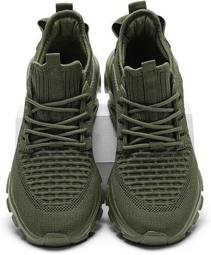 Vista 7 de Zapatos deportivos para caminar para hombre, ligeros, transpirables, informales, suela suave, cómodos, para el trabajo, gimnasio, entrenamiento