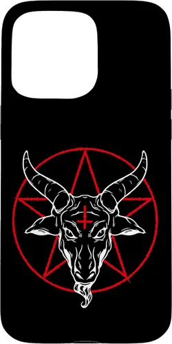 Vista 30 de iPhone 12/12 Pro Baphomet cabra - Estuche Satánico Pentagrama
