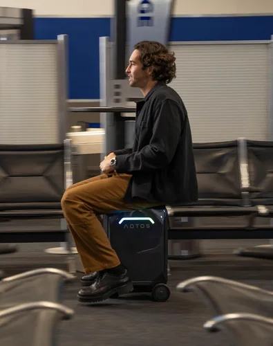 Vista 2 de Smart Equipaje manejable equipaje de mano con ruedas enrollables, 22 x 14 x 9-TSA, carcasa rígida de 22 pulgadas aprobada por aerolíneas, maleta