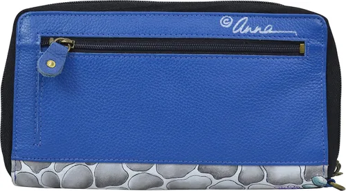Vista 2 de Anna by Anuschka Organizador de pulsera de cuero genuino pintado a mano para mujer