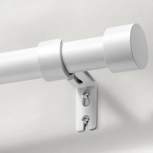 Vista 17 de Zeerobee Barras de cortina para ventanas de 16 a 24, barra de cortina negra, ajustable de 1 pulgada resistente para exteriores e interiores, poste