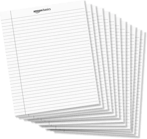 Vista 15 de Amazon Basics Bloc legal de 8.5 x 11.75 pulgadas, color canario, 72 unidades (paquete de 12), 50 hojas por bloc, 6 paquetes por caja