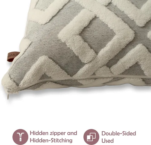 Vista 2 de HAMUR - Fundas de almohada decorativas bohemias, 14 x 36 pulgadas, fundas de cojín suaves y duraderas para sofá, sala de estar, dormitorio, diseño