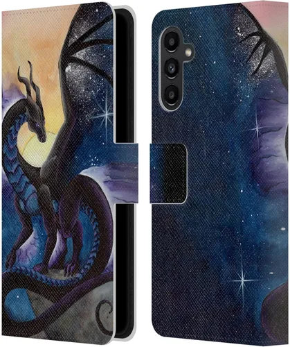 Vista 262 de Head Case Designs Officially Licensed Carla Morrow Galactic Entrancement Dragons Leather Wallet Case Compatible with Samsung Galaxy A07 4G