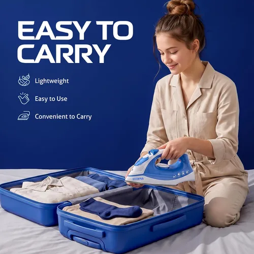 Vista 12 de Utopia Home Plancha de vapor para ropa con suela antiadherente, plancha de ropa de 1200 W con control de termostato ajustable, protección