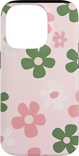 Vista 16 de Funda con diseño floral de margaritas verde salvia y rosa para iPhone 11