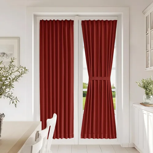 Vista 83 de Vatge Cortinas laterales autoadhesivas para puertas de cristal, sin taladro, extraíble, panel de filtrado de luz, 1 panel, 12 pulgadas de ancho x 60
