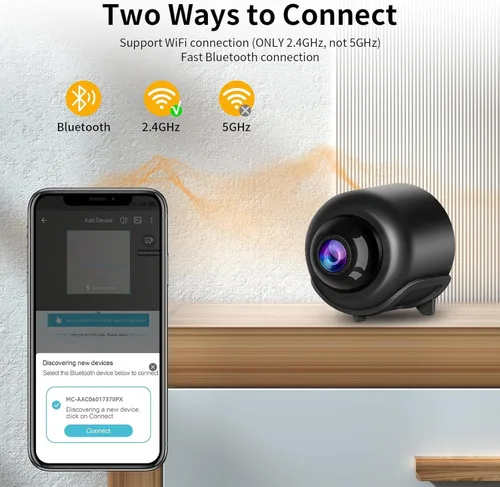 Vista 6 de VSTARCAM Cámara WiFi pequeña para seguridad del hogar, 1 unidad, 3MP portátil HD visión nocturna detección de movimiento, vigilancia remota de 120°